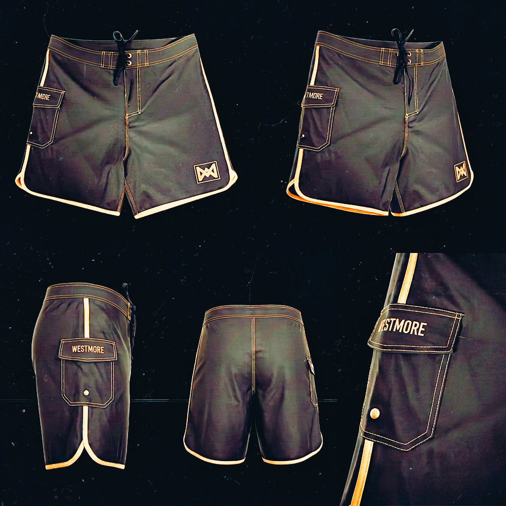 Beasts of One Nation – Fitted Waist Board Shorts (17" Above-the-Knee Cut)