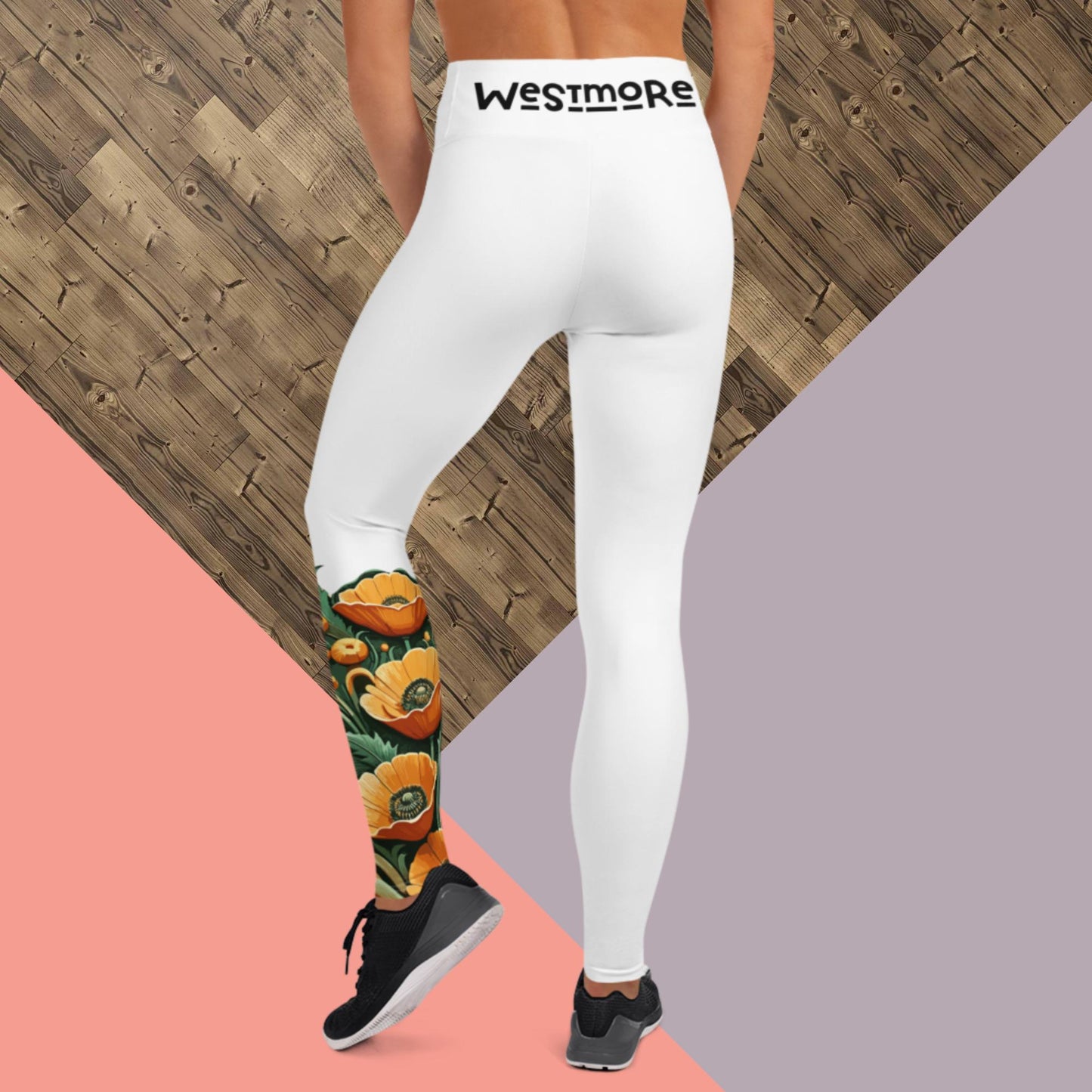 Ladies Golden Poppy Yoga Leggings