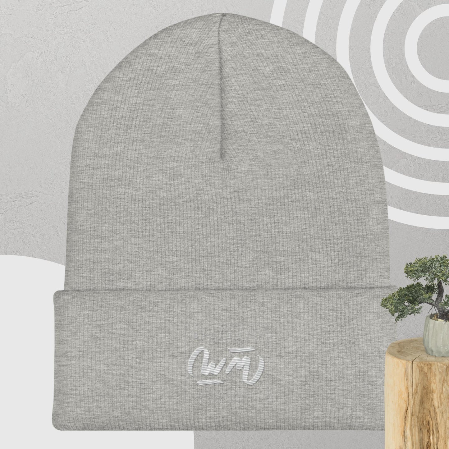 WM Cursive Cuffed Beanie